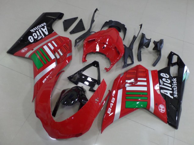 Alice mit Grün Ducati 848 1098 1198 07-14 Verkleidungen Alice mit Grün Ducati 848 1098 1198 07-14 Verkleidungen