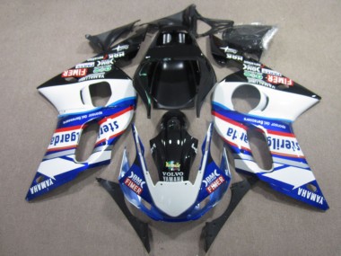 BM FIMER VOLVO Blau Weiß Schwarz Yamaha R6 98-02 Verkleidungen