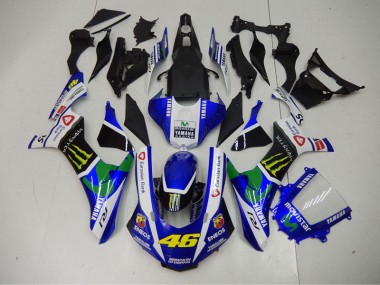 Blau Blau Weiß ENEOS Movistar 46 Yamaha R1 15-19 Verkleidungen