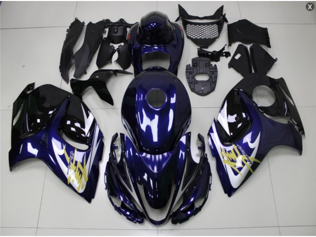 Blau Gold Suzuki GSXR 1300 Hayabusa 08-19 Verkleidungen Blau Gold Suzuki GSXR 1300 Hayabusa 08-19 Verkleidungen
