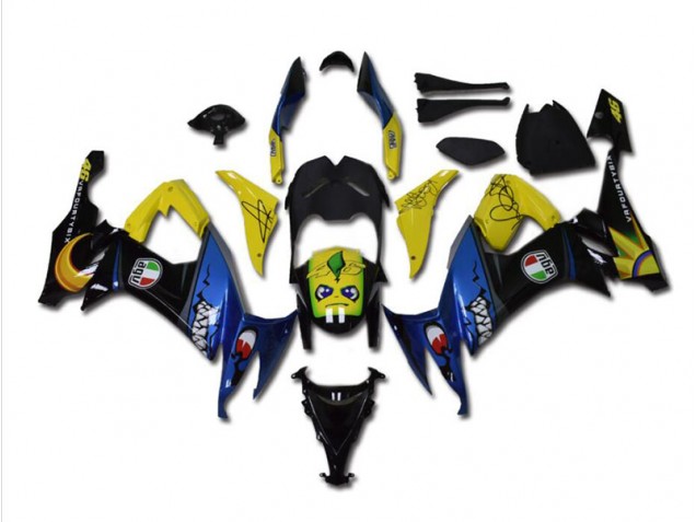 Blau Hai Kawasaki ZX10R 08-10 Verkleidungen Blau Hai Kawasaki ZX10R 08-10 Verkleidungen