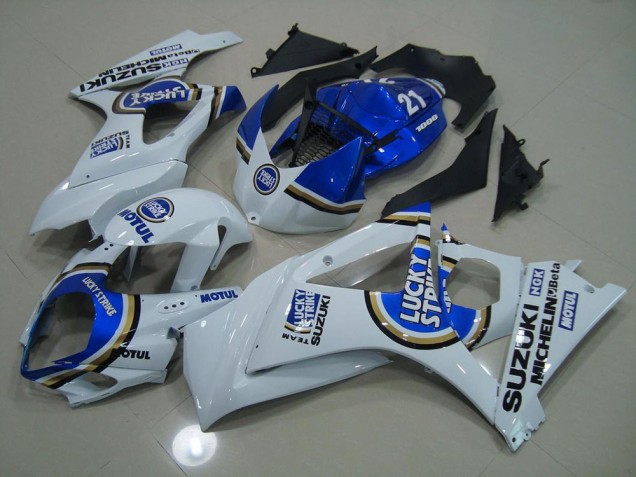 Blau Lucky Strike Suzuki GSXR 1000 K7 07-08 Verkleidungen