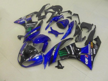 Blau Monster Kawasaki ZX6R 09-12 Verkleidungen