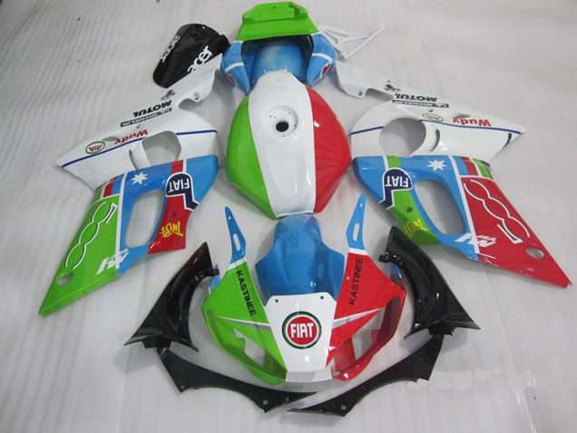 Blau Rot Fiat Kastinee Yamaha R6 98-02 Verkleidungen
