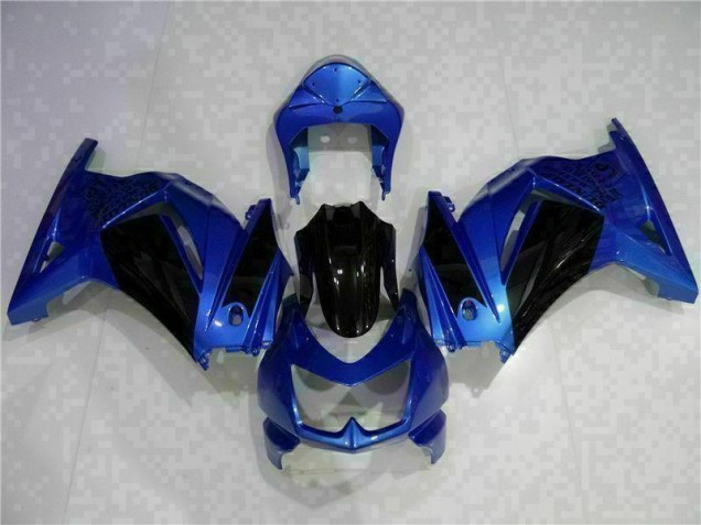 Blau Schwarz Kawasaki EX250 08-12 Verkleidungen