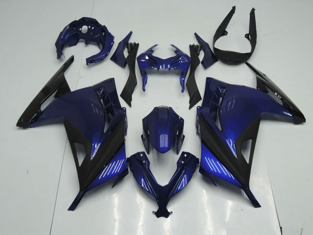 Blau Schwarz Kawasaki ZX 300R 13-16 Verkleidungen Blau Schwarz Kawasaki ZX 300R 13-16 Verkleidungen