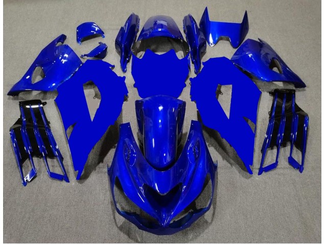 Blau Schwarz Kawasaki ZX14R ZZR 1400 12-21 Verkleidungen