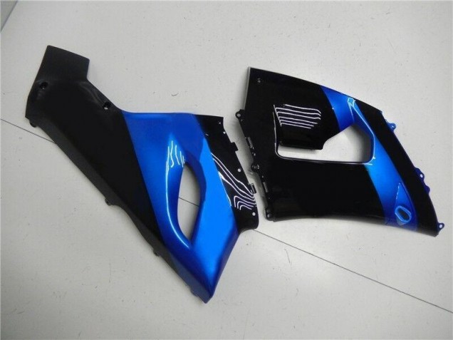 Blau Schwarz Kawasaki ZX6R 05-06 Verkleidungen