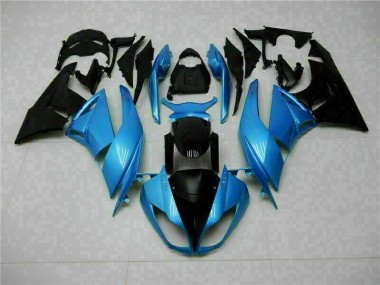 Blau Schwarz Kawasaki ZX6R 09-12 Verkleidungen