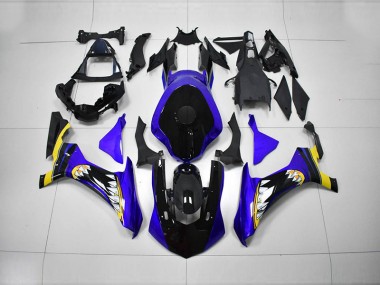 Blau Schwarz Yamaha R1 15-19 Verkleidungen