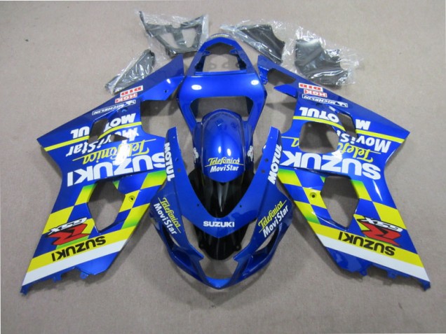 Blau Telefunica Movistar Suzuki GSXR 600 K1 K2 K3 01-03 Verkleidungen Blau Telefunica Movistar Suzuki GSXR 600 K1 K2 K3 01-03 Verkleidungen