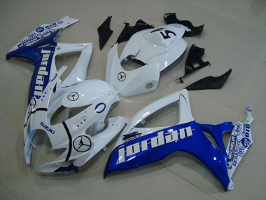 Blau Weiß Jordan Suzuki GSXR 750 K6 06-07 Verkleidungen