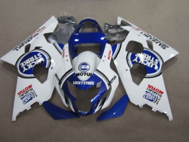 Blau Weiß Lucky Strike Motul Suzuki GSXR 600 K4 04-05 Verkleidungen