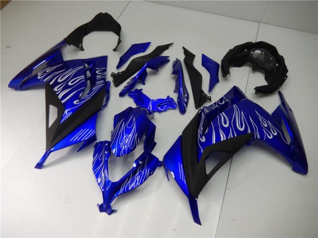 Blau Weiß Schwarz Kawasaki EX300 13-16 Verkleidungen Blau Weiß Schwarz Kawasaki EX300 13-16 Verkleidungen
