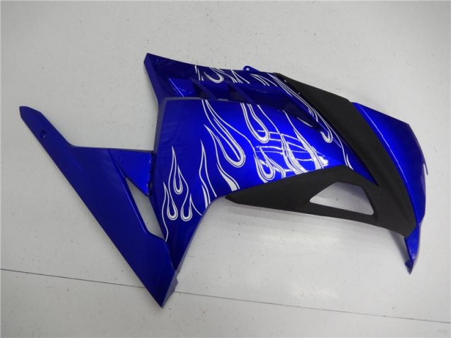 Blau Weiß Schwarz Kawasaki EX300 13-16 Verkleidungen Blau Weiß Schwarz Kawasaki EX300 13-16 Verkleidungen