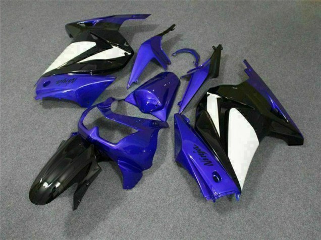 Blau Weiß Schwarz Ninja Kawasaki EX250 08-12 Verkleidungen