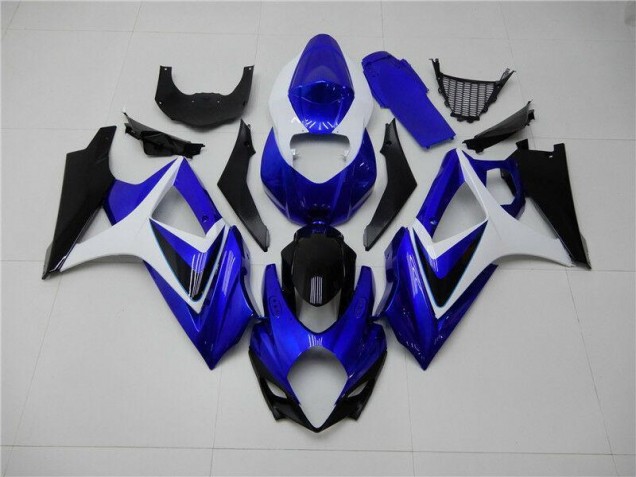 Blau Weiß Schwarz Suzuki GSXR 1000 K7 07-08 Verkleidungen