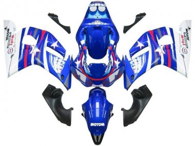 Blau Weiß Star Fiat Yamaha R6 98-02 Verkleidungen