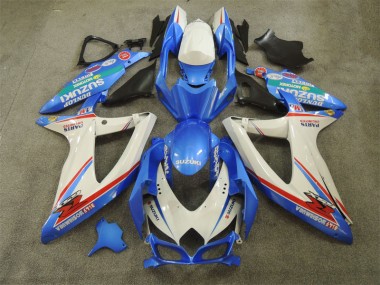 Blau Weiß mit Aufklebern Suzuki GSXR 600 K8 08-10 Verkleidungen