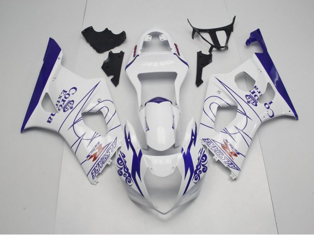 Blau Whie Corona Suzuki GSXR 1000 K3 03-04 Verkleidungen