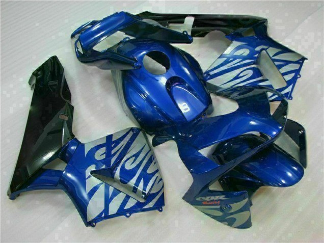 Blau mit silberner Flamme Honda CBR 600 RR 03-04 Verkleidungen