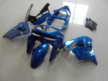 Blau schwarze Flamme Kawasaki ZX9R 98-99 Verkleidungen
