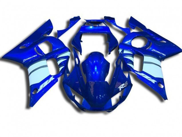 Blau und Weiß Yamaha R6 98-02 Verkleidungen