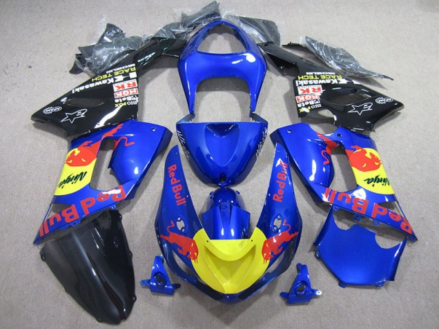 Blaur Rot Bull Ninja Kawasaki ZX6R 05-06 Verkleidungen Blaur Rot Bull Ninja Kawasaki ZX6R 05-06 Verkleidungen