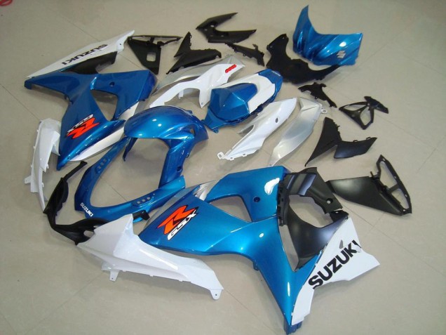 Blaur und Weißer OEM Stil Suzuki GSXR 1000 K9 09-16 Verkleidungen