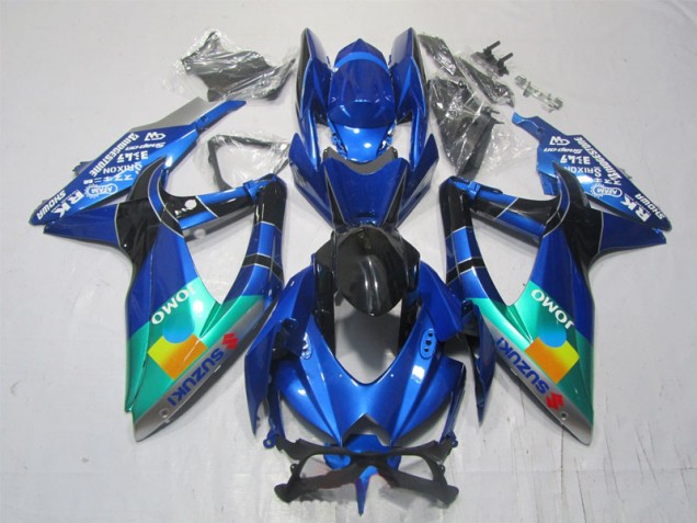 BlauschwarzGrün Jomo Suzuki GSXR 1000 K7 07-08 Verkleidungen