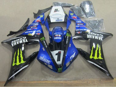 Blauschwarze Gräber 1 Yamaha R1 02-03 Verkleidungen