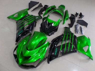 Candy Grün und Schwarz Kawasaki ZX14R ZZR 1400 12-21 Verkleidungen