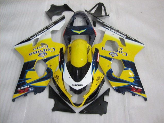Gelb Blau Corona Extra Suzuki GSXR 600 K4 04-05 Verkleidungen Gelb Blau Corona Extra Suzuki GSXR 600 K4 04-05 Verkleidungen