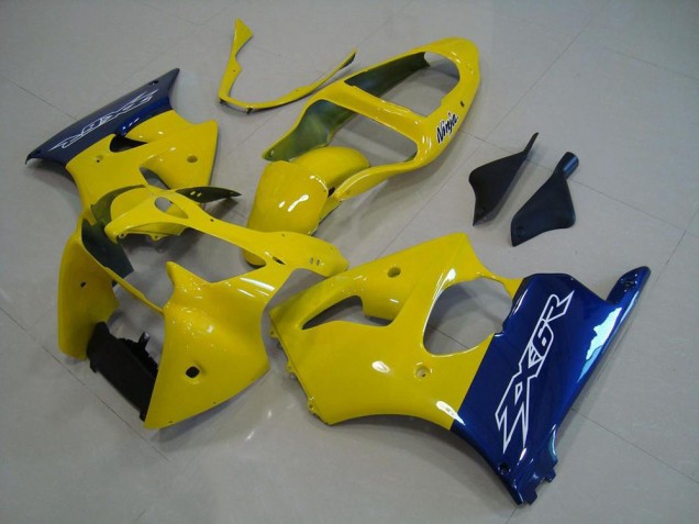Gelb Blau Kawasaki ZX6R 00-02 Verkleidungen