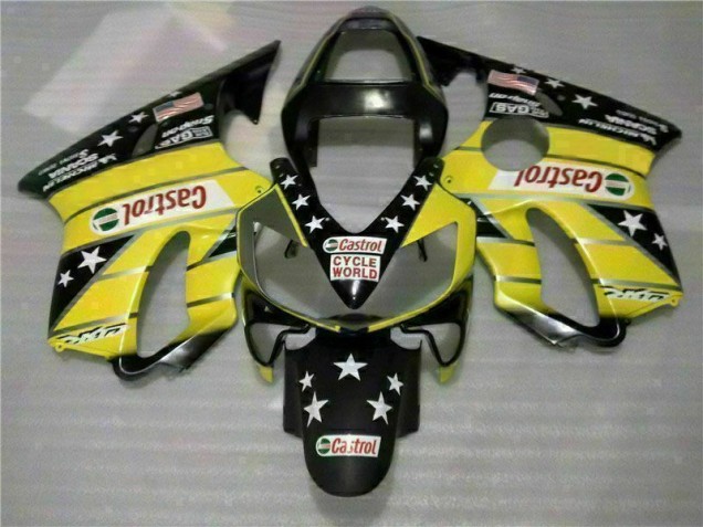 Gelb Schwarz Castrol Cycle World Honda CBR 600 F4i 01-03 Verkleidungen Gelb Schwarz Castrol Cycle World Honda CBR 600 F4i 01-03 Verkleidungen