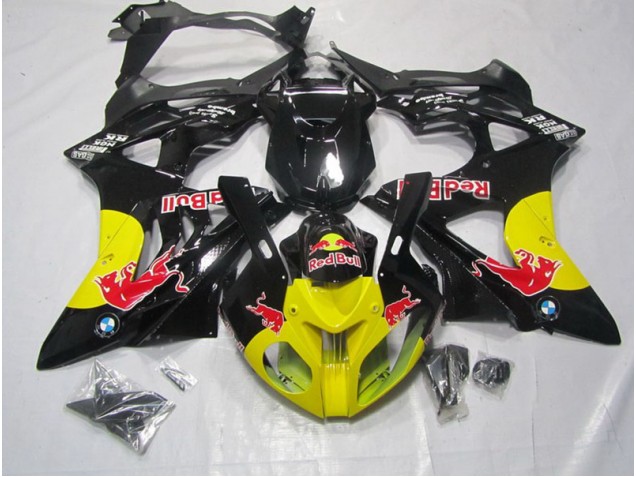 Gelb Schwarz Red Bull BMW S1000RR 09-14 Verkleidungen