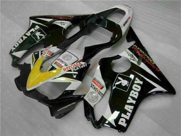 Gelb Silber Schwarz Playboy Honda CBR 600 F4i 01-03 Verkleidungen