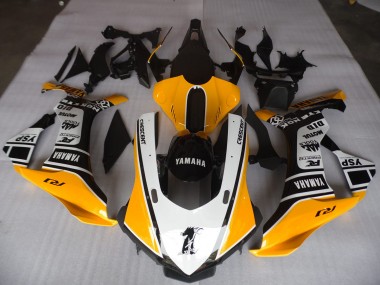Gelb Weiß Schwarz Yamaha R1 15-19 Verkleidungen