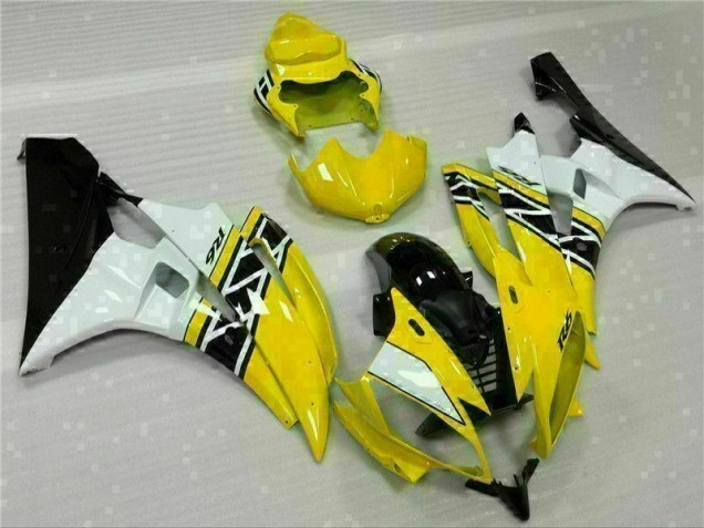 Gelb Weiß Schwarz Yamaha R6 06-07 Verkleidung Gelb Weiß Schwarz Yamaha R6 06-07 Verkleidung