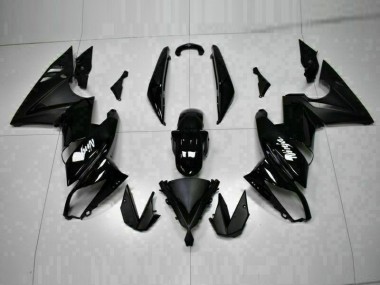 Glänzend Schwarz Kawasaki EX650 09-11 Verkleidungen