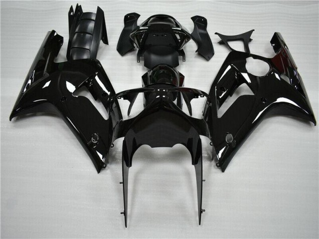 Glänzend Schwarz Kawasaki ZX6R 03-04 Verkleidungen Glänzend Schwarz Kawasaki ZX6R 03-04 Verkleidungen