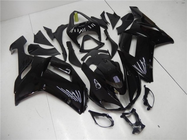 Glänzend Schwarz Kawasaki ZX6R 07-08 Verkleidung