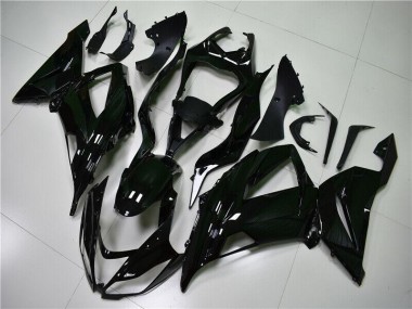 Glänzend Schwarz Kawasaki ZX6R 13-18 Verkleidungen