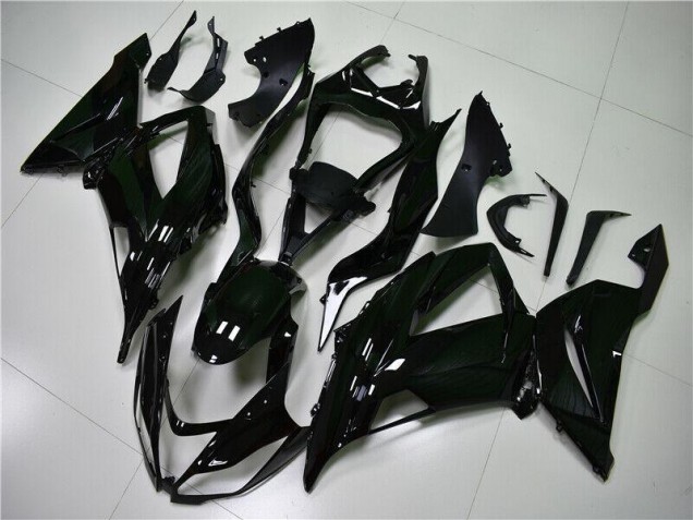 Glänzend Schwarz Kawasaki ZX6R 13-18 Verkleidungen Glänzend Schwarz Kawasaki ZX6R 13-18 Verkleidungen