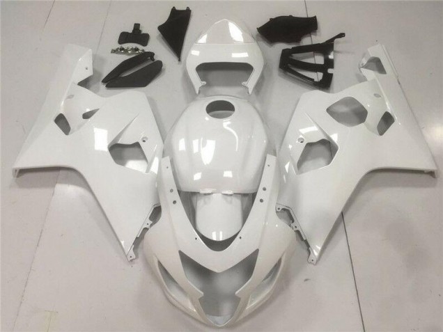 Glänzend Weiß Suzuki GSXR 600 / 750 K4 04-05 Verkleidungen Glänzend Weiß Suzuki GSXR 600 / 750 K4 04-05 Verkleidungen