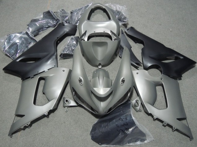 Grau Schwarz Kawasaki ZX6R 05-06 Verkleidungen Grau Schwarz Kawasaki ZX6R 05-06 Verkleidungen