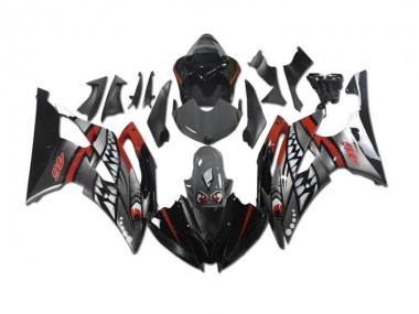 Graues Rot Hai Yamaha R6 08-16 Verkleidungen
