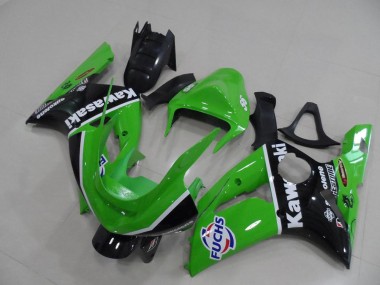 Grün Fuchs Kawasaki ZX6R 03-04 Verkleidungen