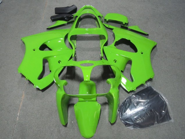 Grün Kawasaki ZX6R 00-02 Vollverkleidung