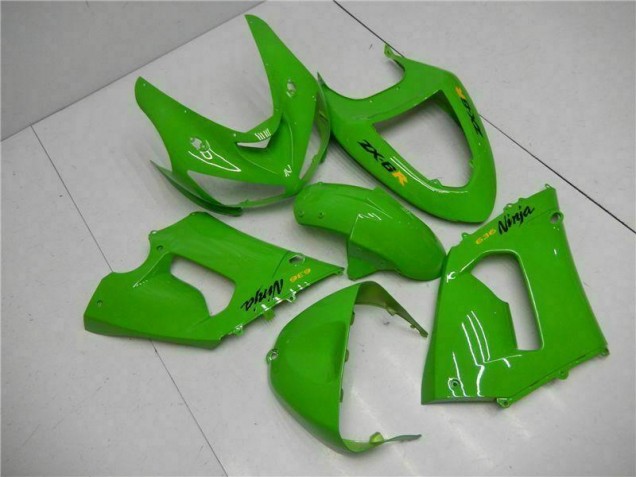 Grün Kawasaki ZX6R 05-06 Vollverkleidung